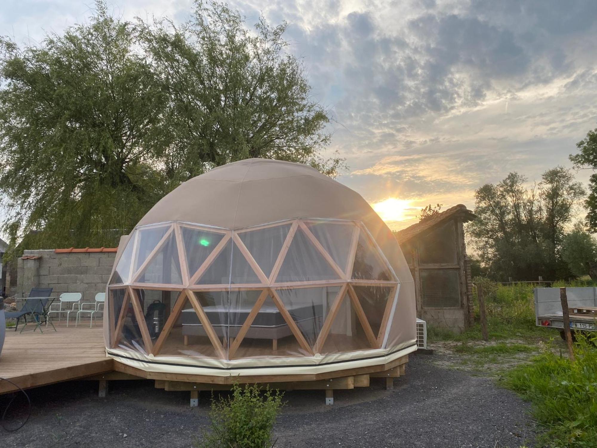 Hotel Dome Geodesique - Baie De Somme Favières Exterior foto